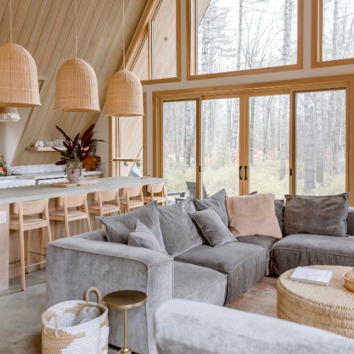 Bright and Cozy Living Room - stock